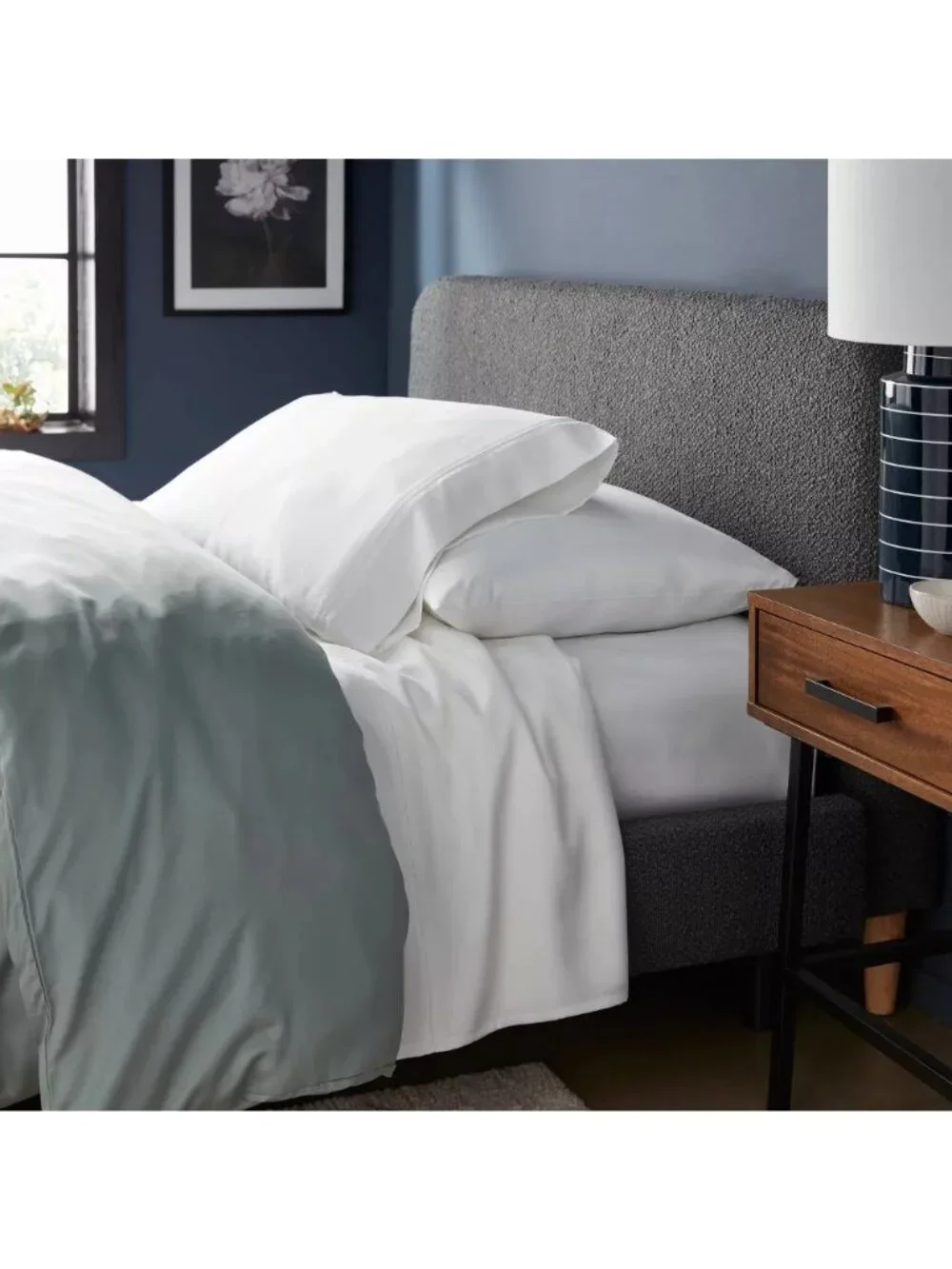 Threshold Twin or Twin XL True White 3 Piece Sheet Set Cool 100% Tencel Lyocell
